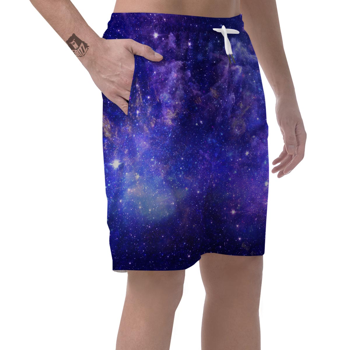 Galaxy Blue Space Men's Shorts-grizzshop