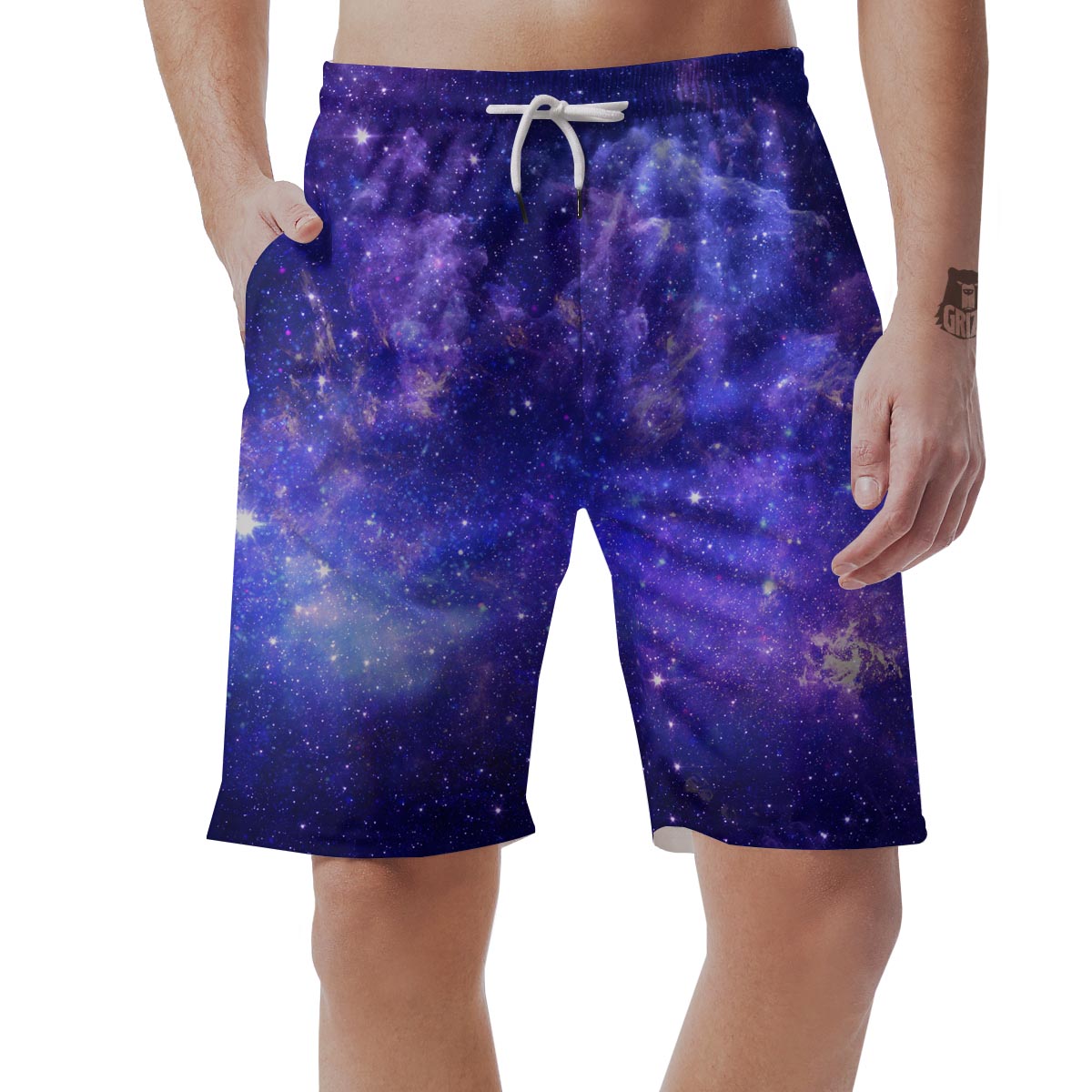 Galaxy Blue Space Men's Shorts-grizzshop