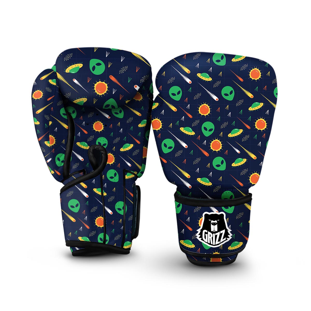 Galaxy Comet Alien Ufo Pattern Print Boxing Gloves-grizzshop