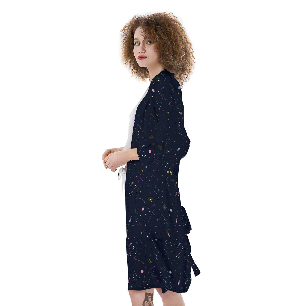Galaxy Constellation Print Pattern Kimono-grizzshop