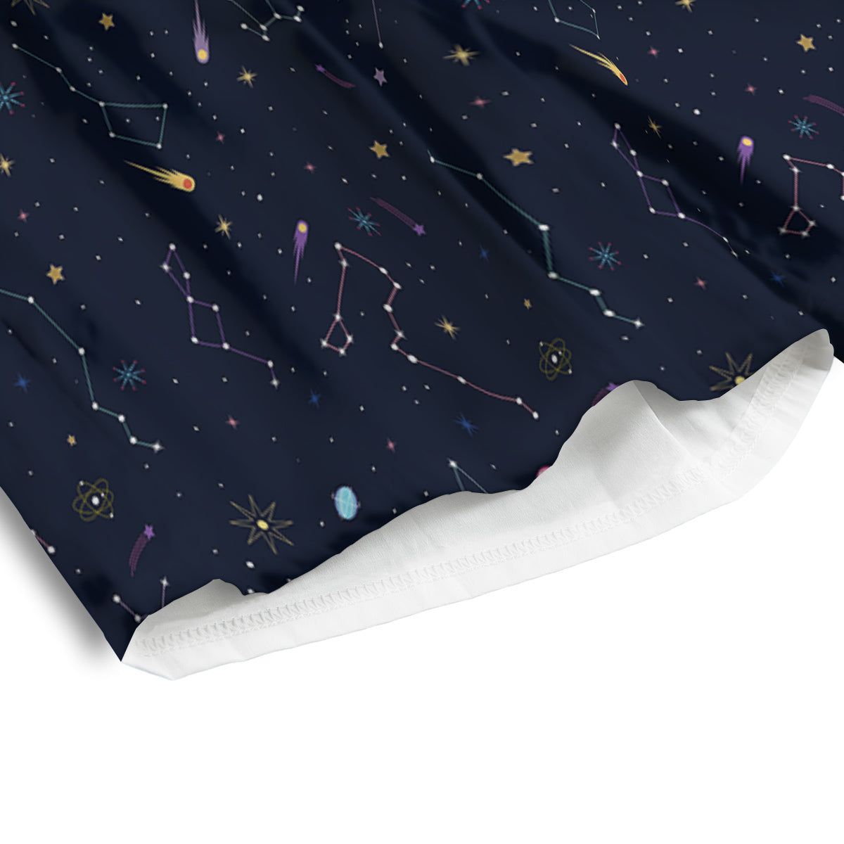 Galaxy Constellation Print Pattern Men's Athletic Shorts