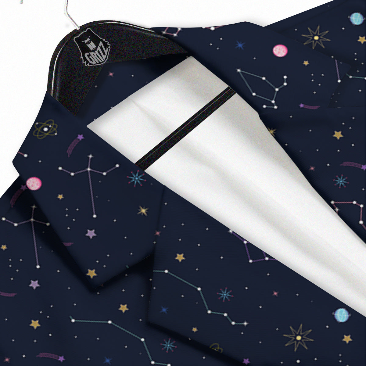 Galaxy Constellation Print Pattern Men's Sport Coat-grizzshop