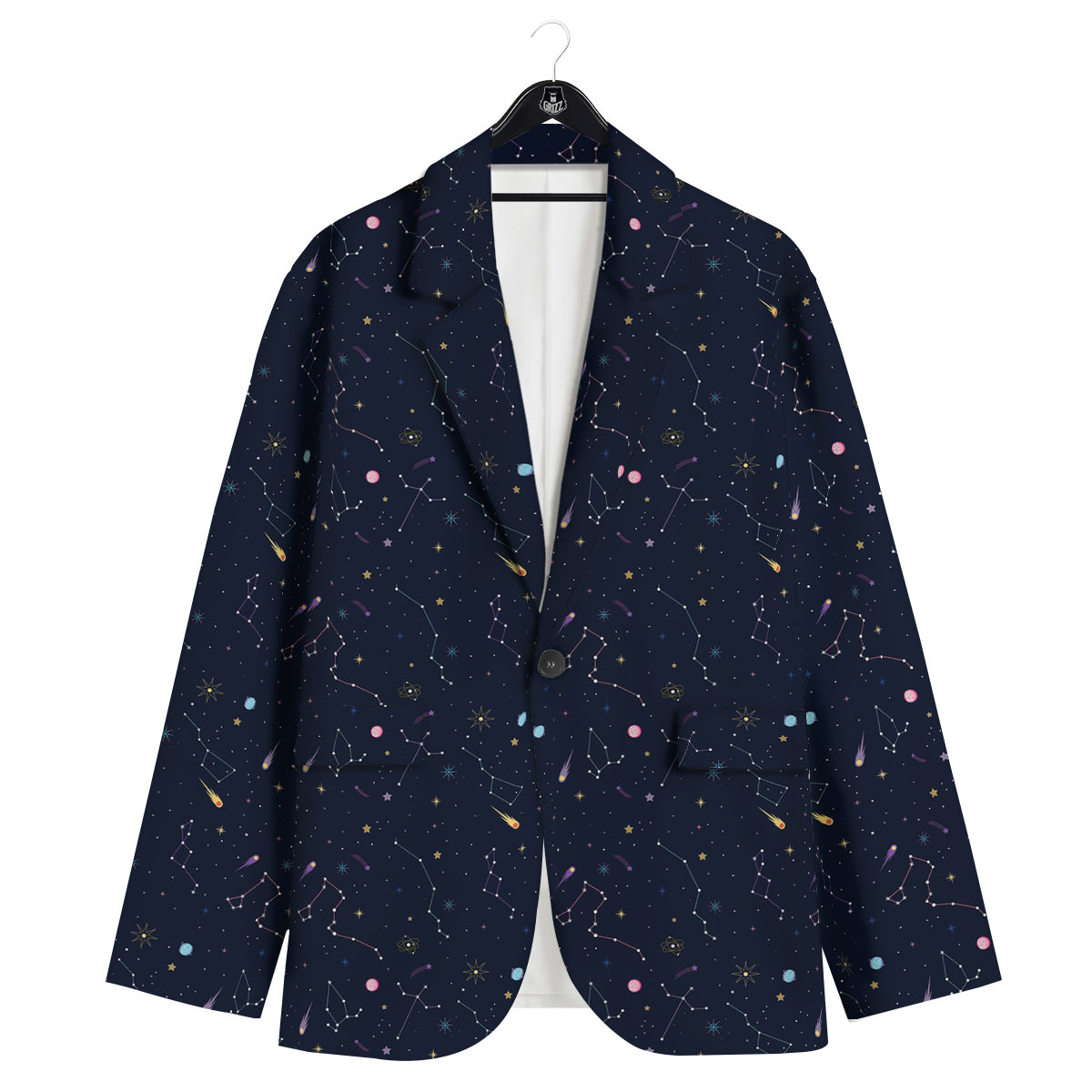 Galaxy Constellation Print Pattern Men's Sport Coat-grizzshop