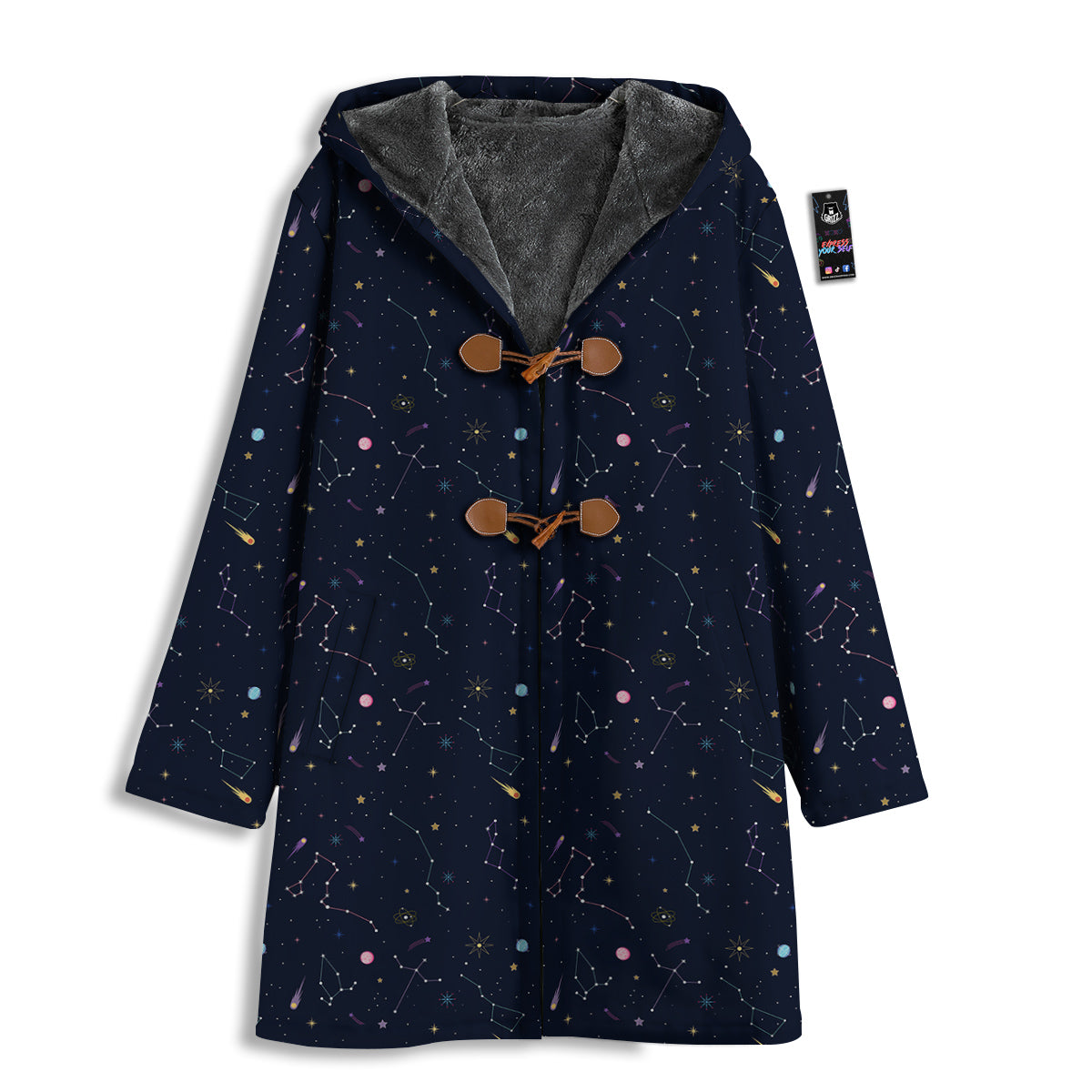 Galaxy Constellation Print Pattern Men's Windbreaker Jacket-grizzshop