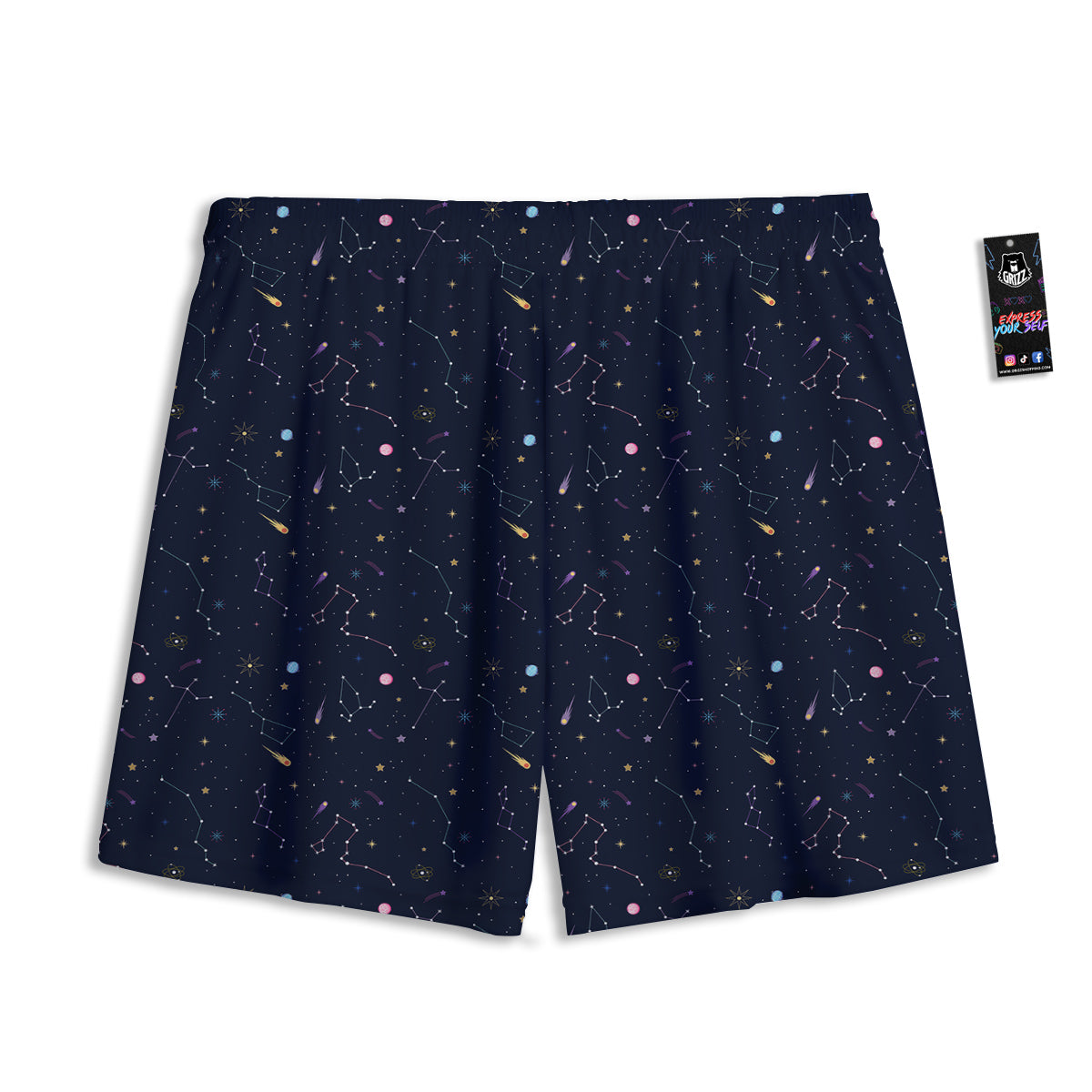 Fresh Salmon Print Mesh Shorts