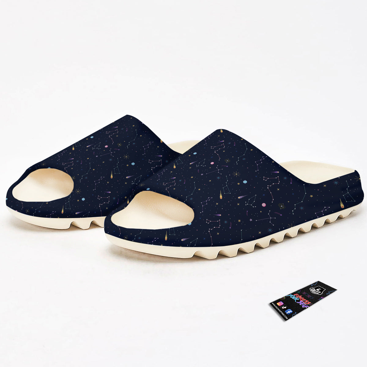 Galaxy Constellation Print Pattern Sandals-grizzshop