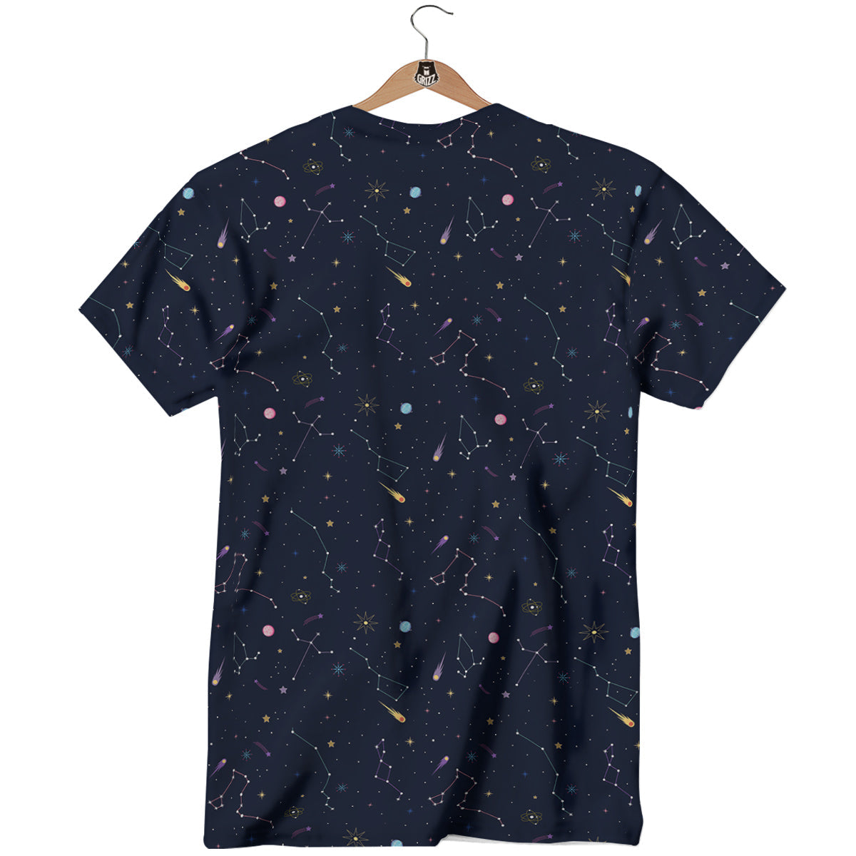 Galaxy Constellation Print Pattern T-Shirt-grizzshop