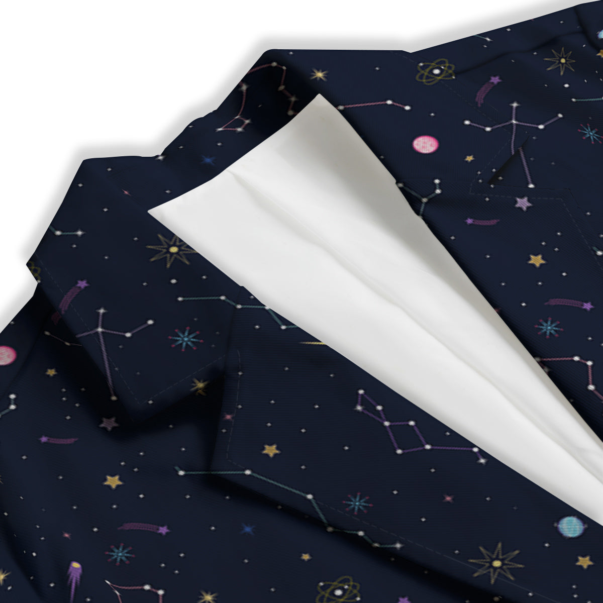 Galaxy Constellation Print Pattern Women's Blazer-grizzshop