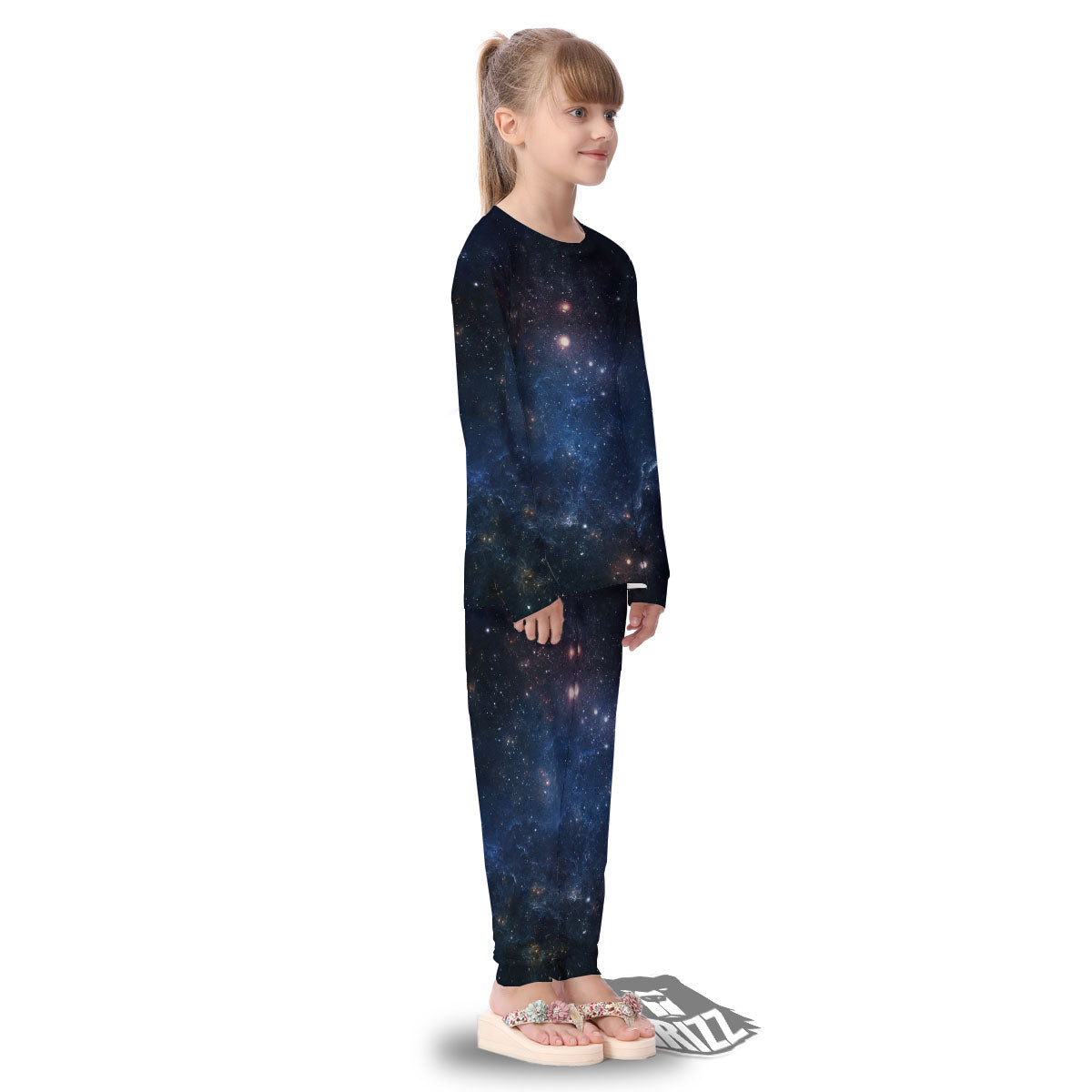 Galaxy Deep Space Dark Universe Print Kid's Pajamas-grizzshop