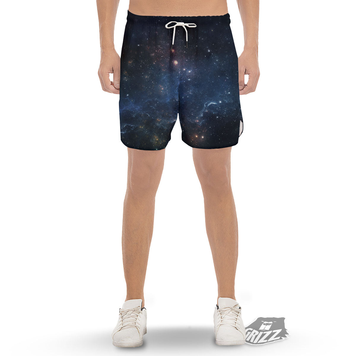 Galaxy Deep Space Dark Universe Print Men's Gym Shorts-grizzshop