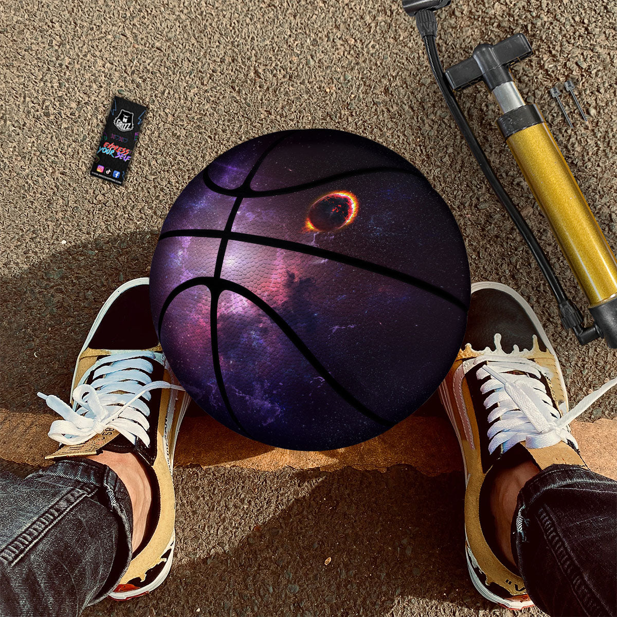 Galaxy Deep Space Light Stardust Print Basketball