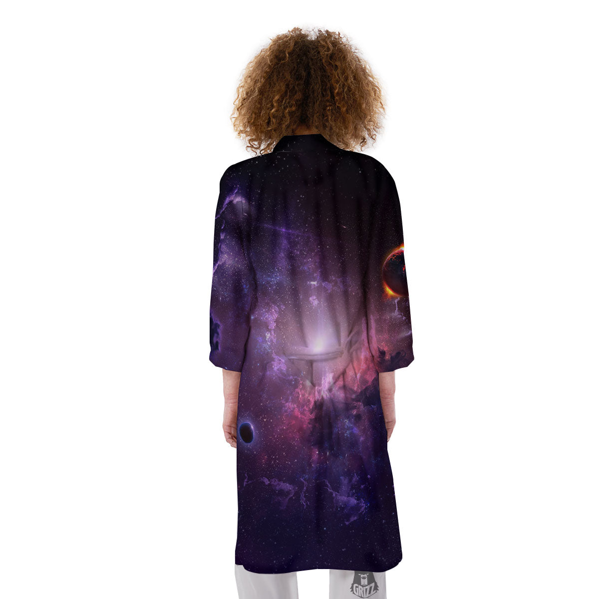 Galaxy Deep Space Light Stardust Print Kimono-grizzshop
