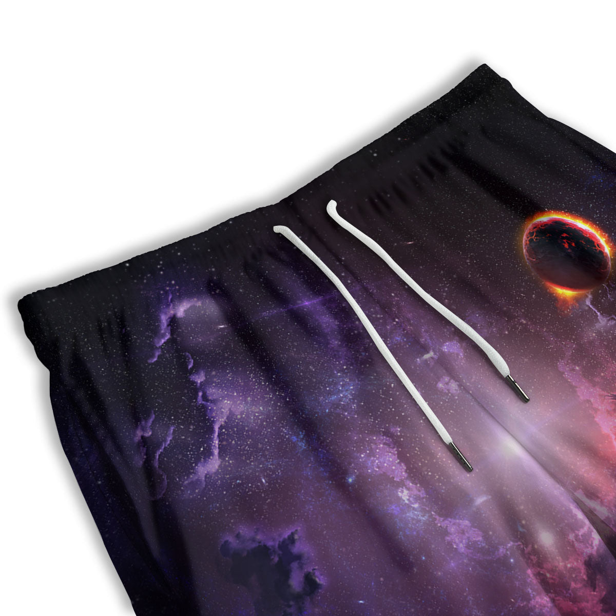 Galaxy Deep Space Light Stardust Print Men's Athletic Shorts
