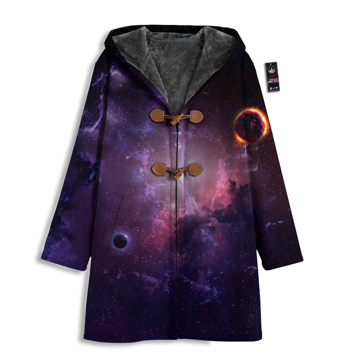 Galaxy Deep Space Light Stardust Print Men's Windbreaker Jacket-grizzshop