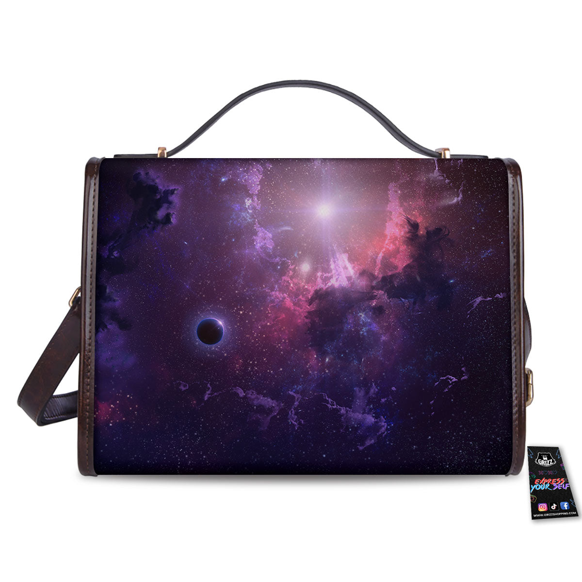 Galaxy Deep Space Light Stardust Print Women's Satchel Bag