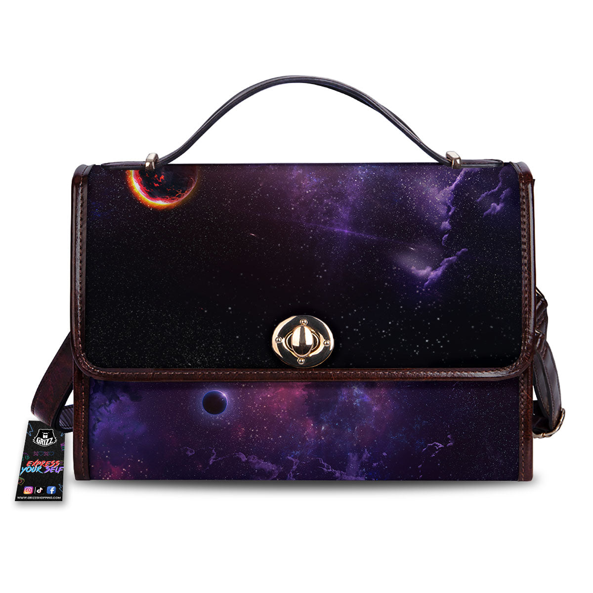 Galaxy Deep Space Light Stardust Print Women's Satchel Bag