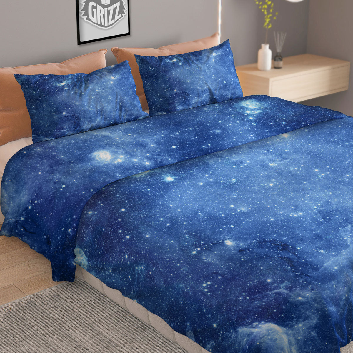 Galaxy Deep Space Nebula Universe Print Duvet Cover Bedding Set