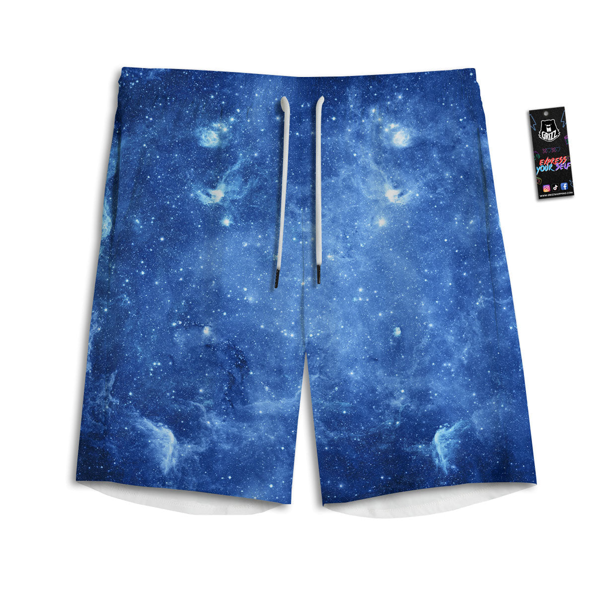 Galaxy Deep Space Nebula Universe Print Men's Athletic Shorts