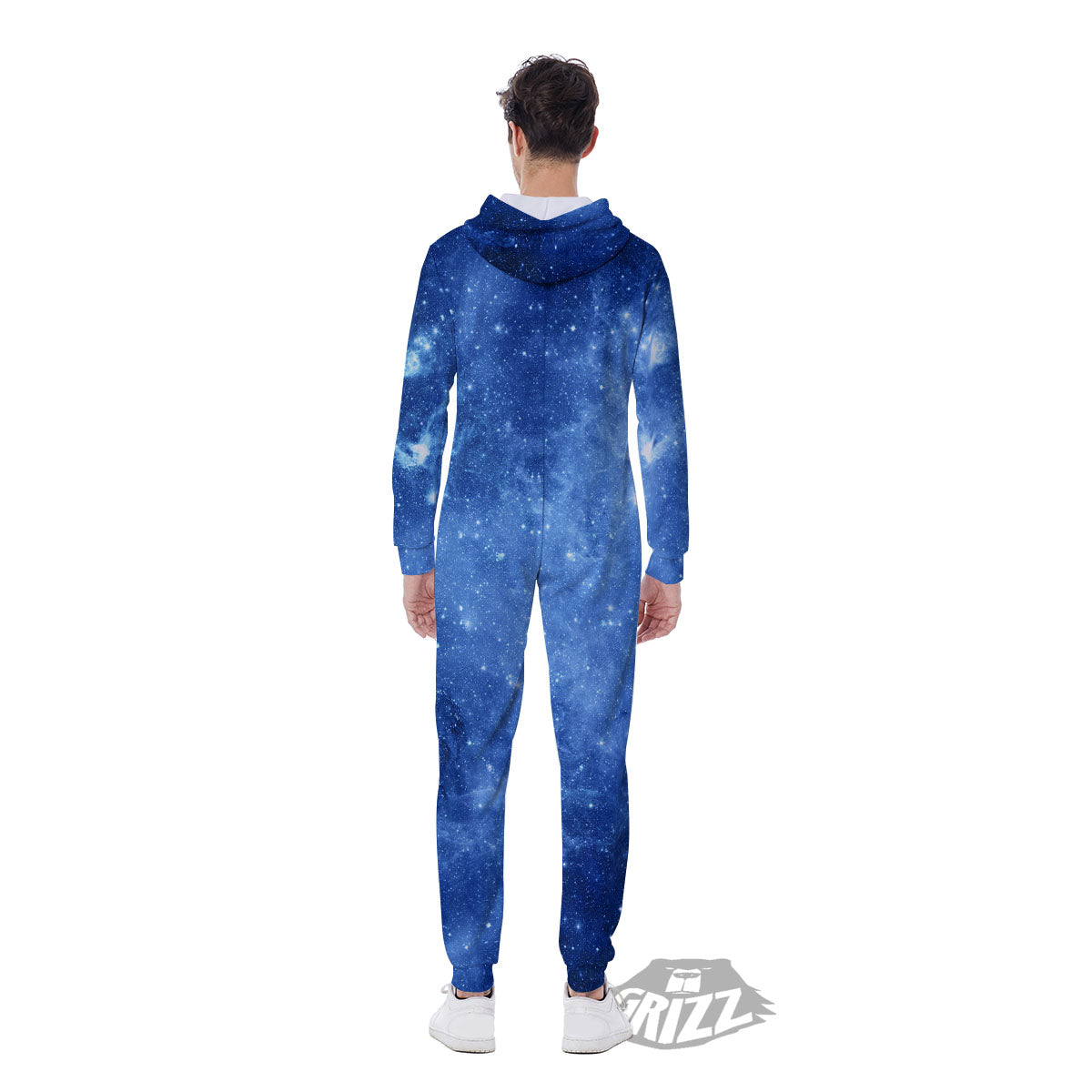 Galaxy Deep Space Nebula Universe Print Men's Jumpsuit-grizzshop