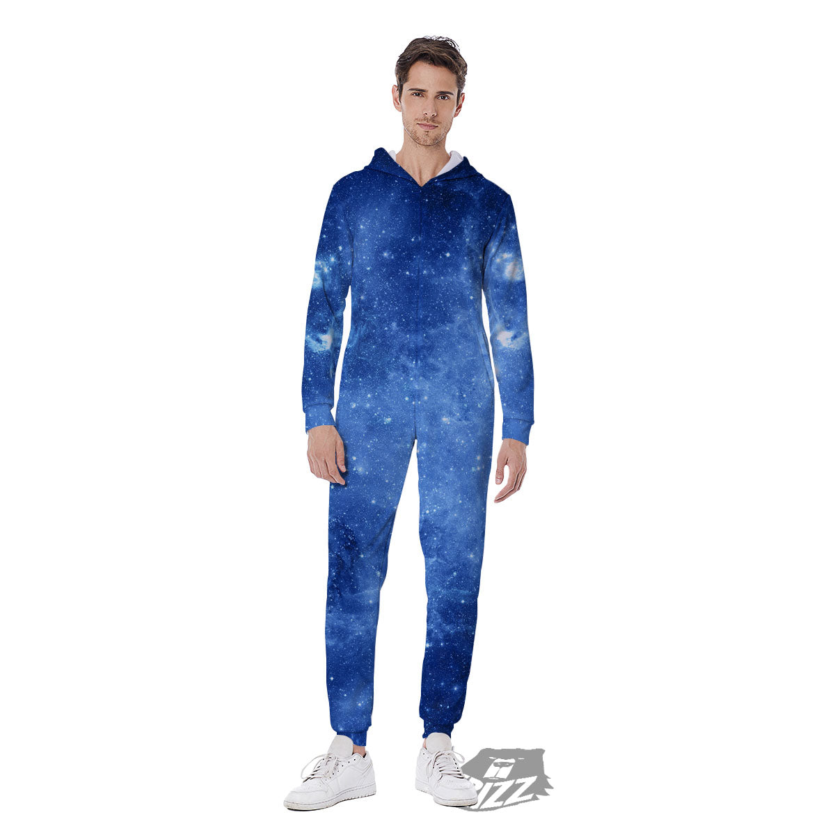 Galaxy Deep Space Nebula Universe Print Men's Jumpsuit-grizzshop