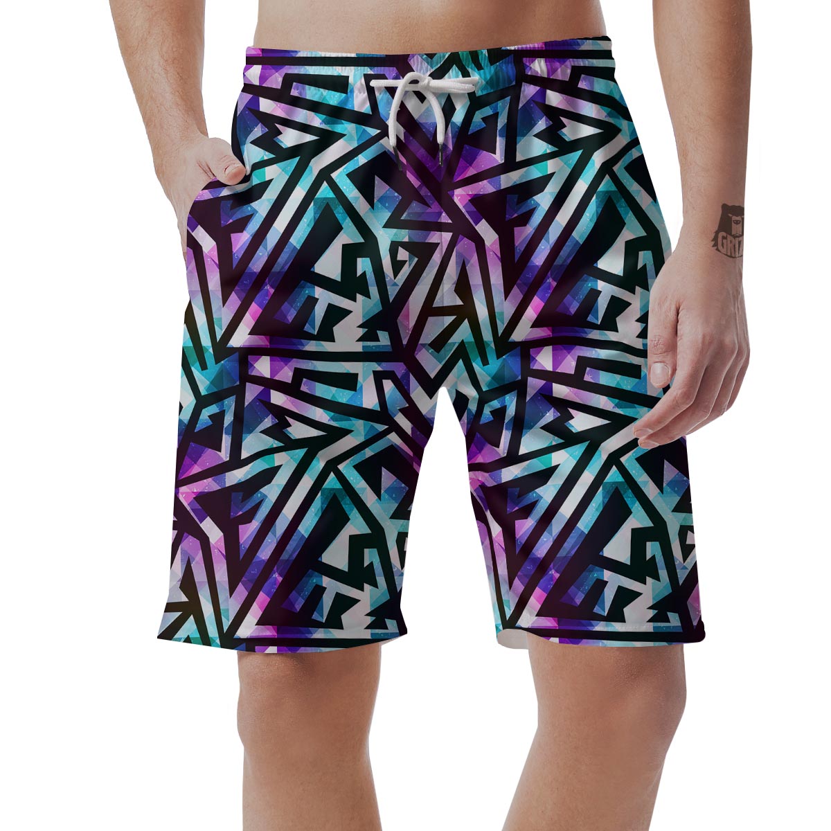 Galaxy Geometric Men's Shorts-grizzshop