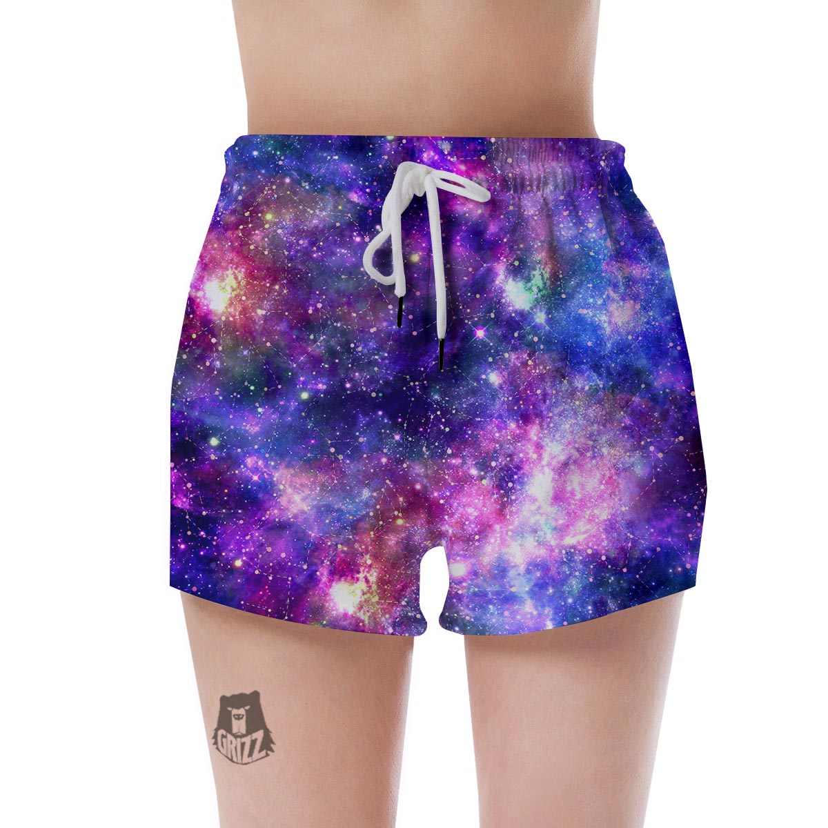Galaxy Night Print Women's Shorts-grizzshop