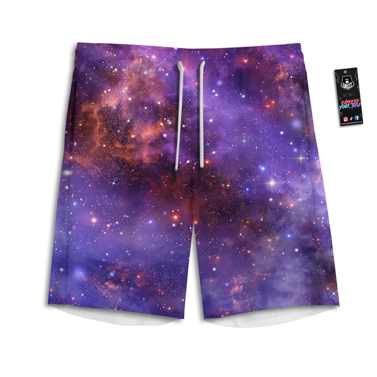 Halloween Argyle Orange Print Pattern Men's Athletic Shorts