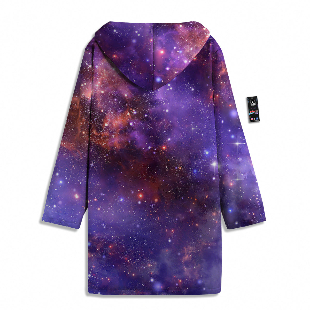 Galaxy Outer Space Dark Purple Print Men's Windbreaker Jacket-grizzshop