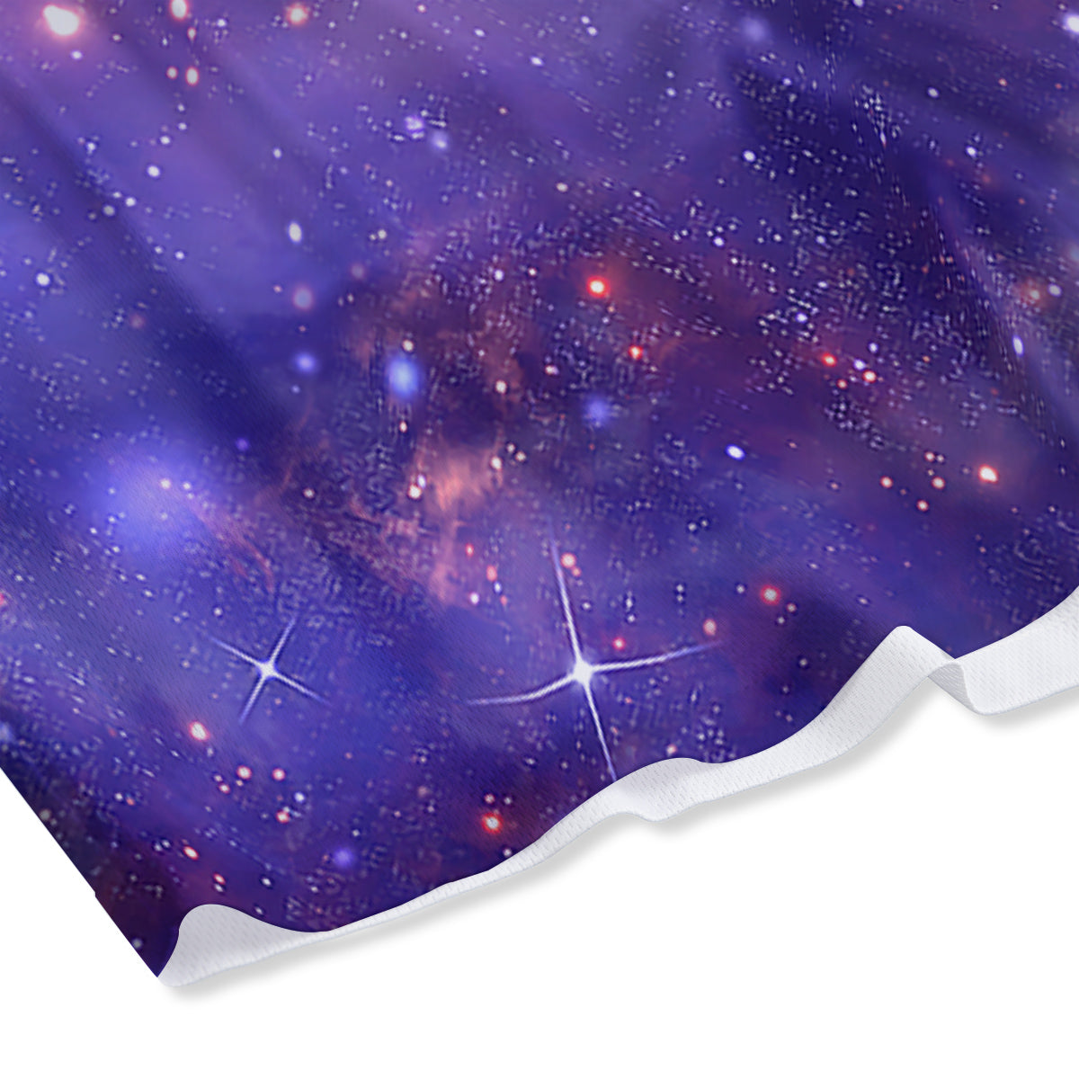 Galaxy Outer Space Dark Purple Print Mesh Shorts