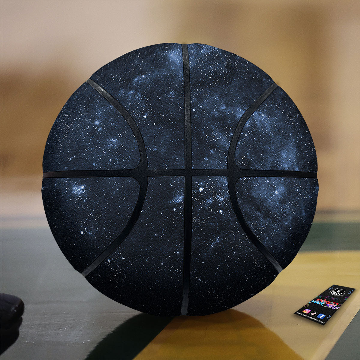 Halloween Black And Orange Print Pattern Basketball