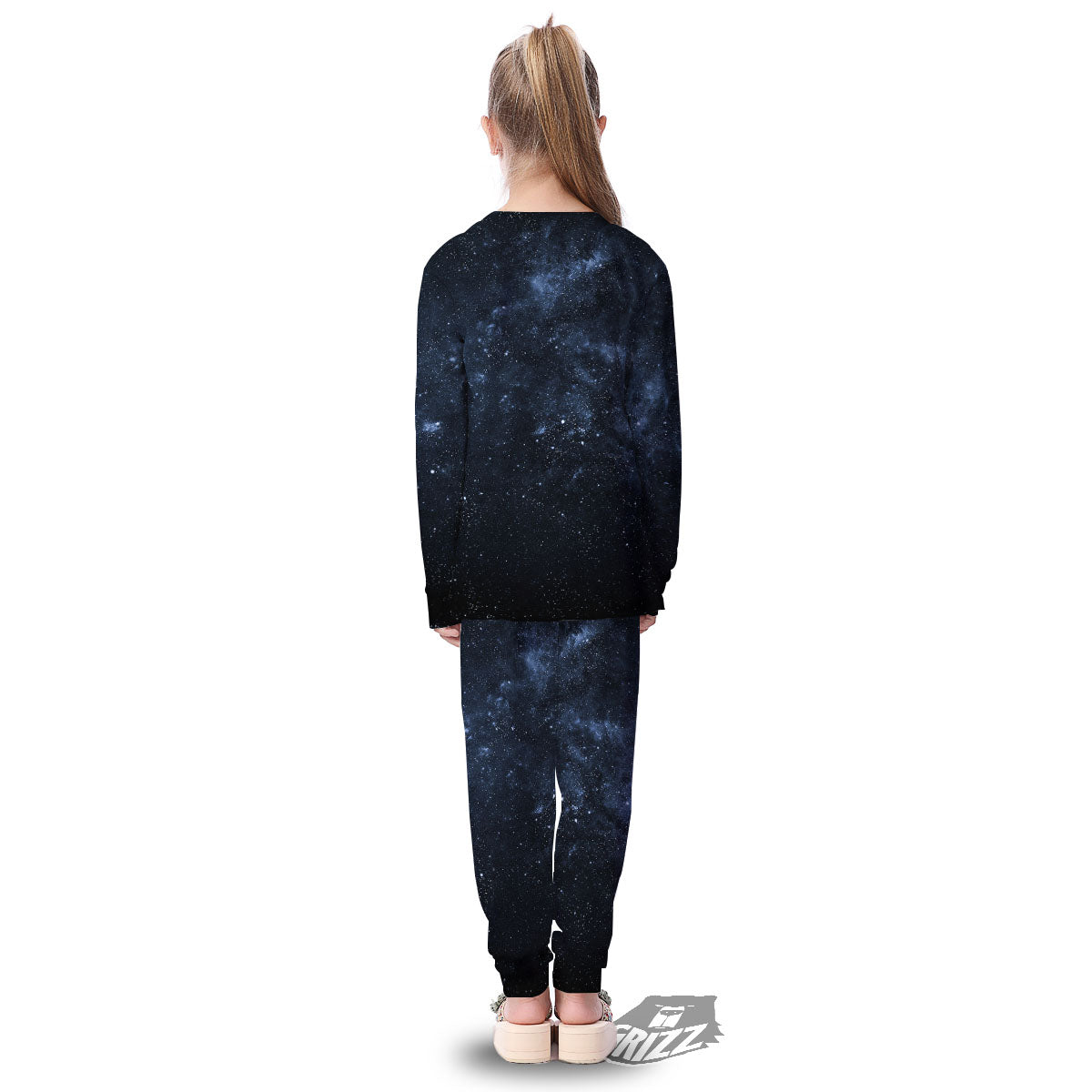 Galaxy Outer Space Dark Universe Print Kid's Pajamas-grizzshop