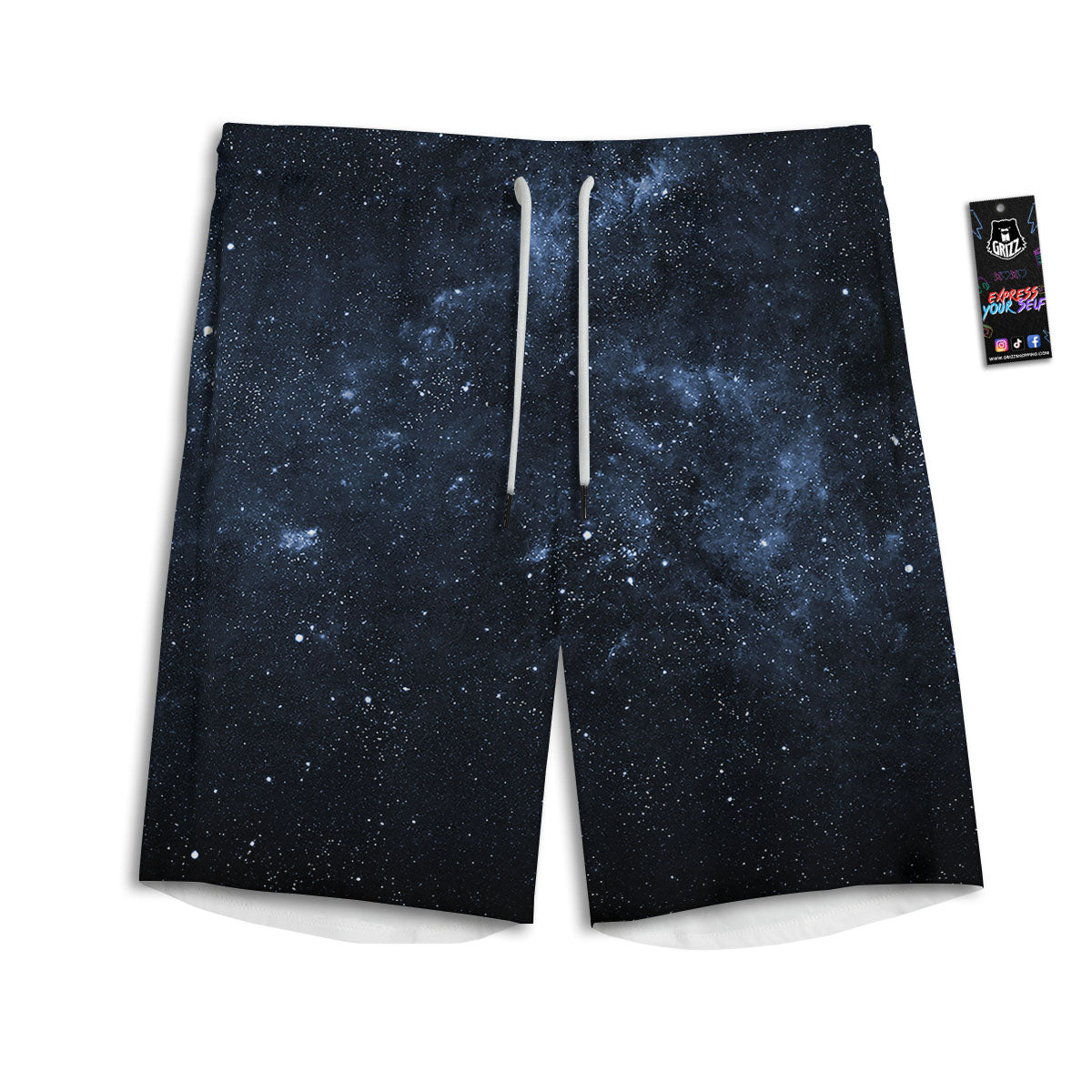 Halloween Black And Orange Print Pattern Men's Athletic Shorts