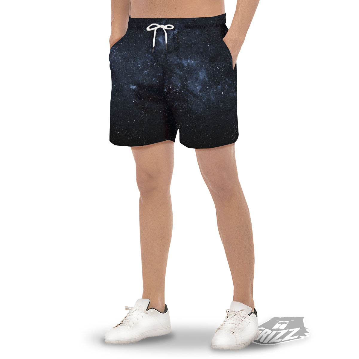 Galaxy Outer Space Dark Universe Print Men's Gym Shorts-grizzshop