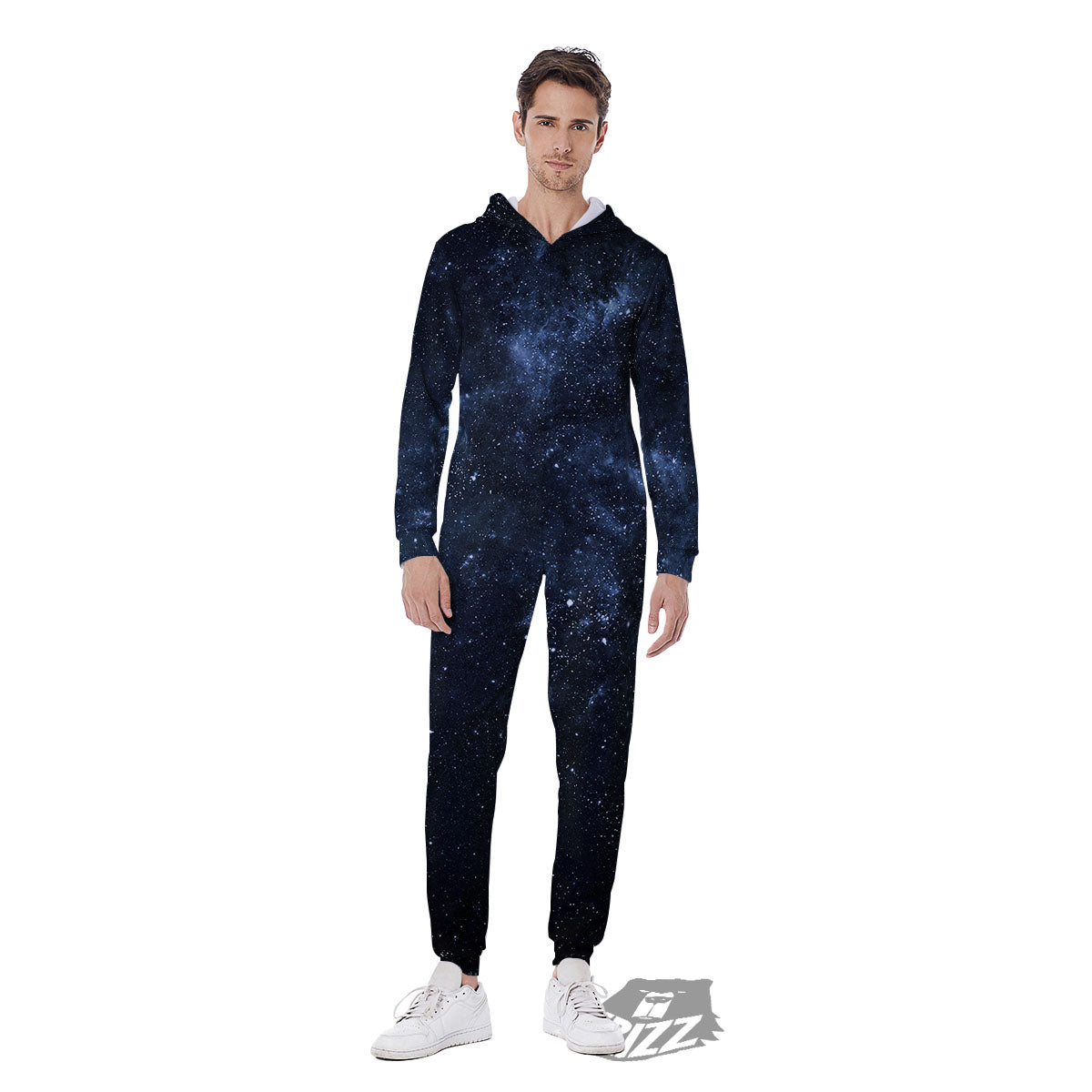 Galaxy Outer Space Dark Universe Print Men's Jumpsuit-grizzshop