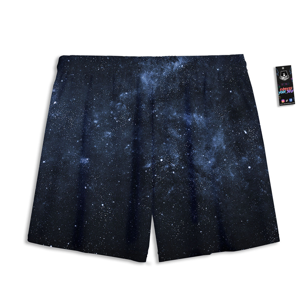 Galaxy Outer Space Dark Universe Print Mesh Shorts
