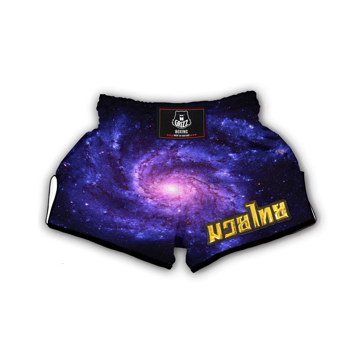 Galaxy Purple Milky Way Space Print Muay Thai Boxing Shorts-grizzshop