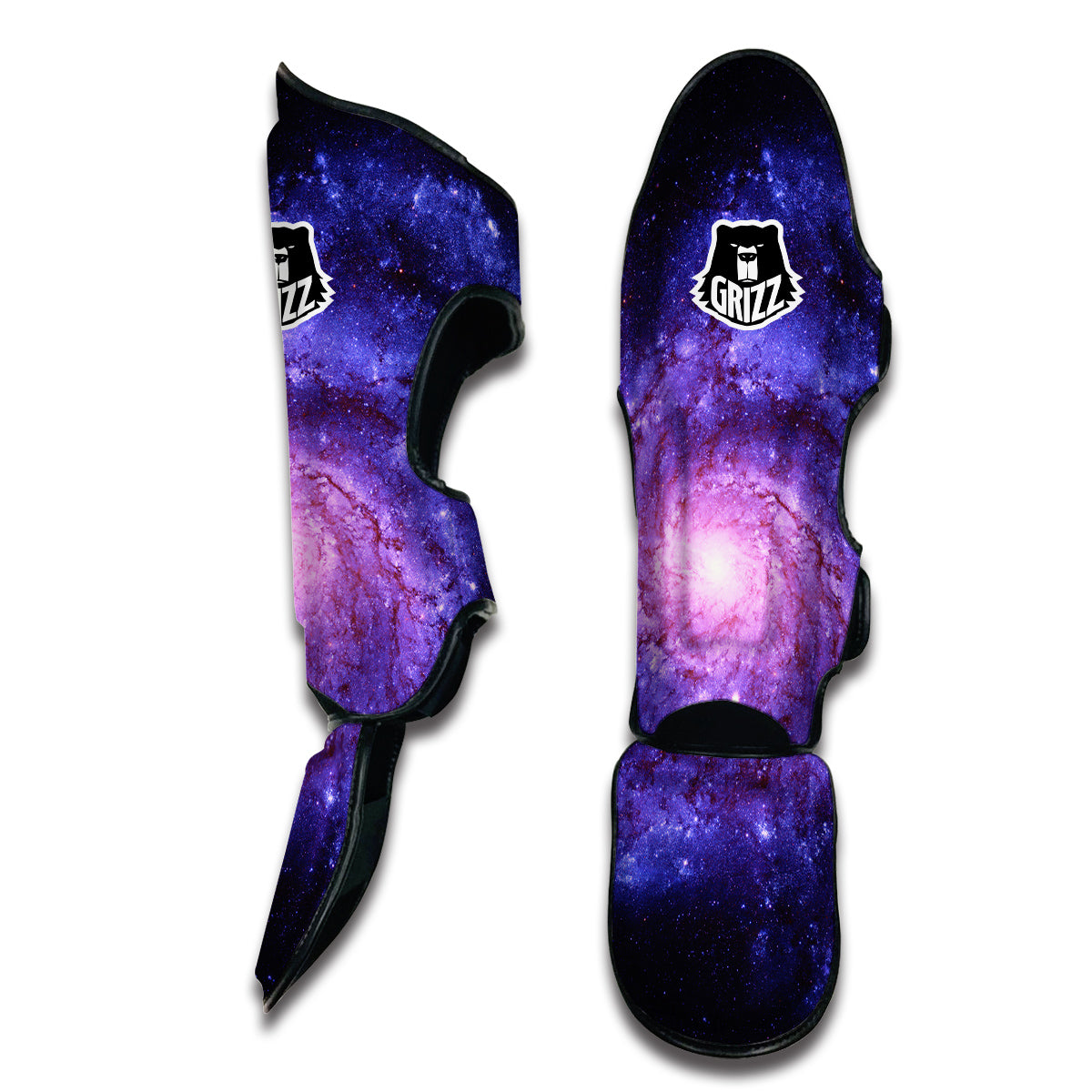 Galaxy Purple Milky Way Space Print Muay Thai Shin Guards-grizzshop