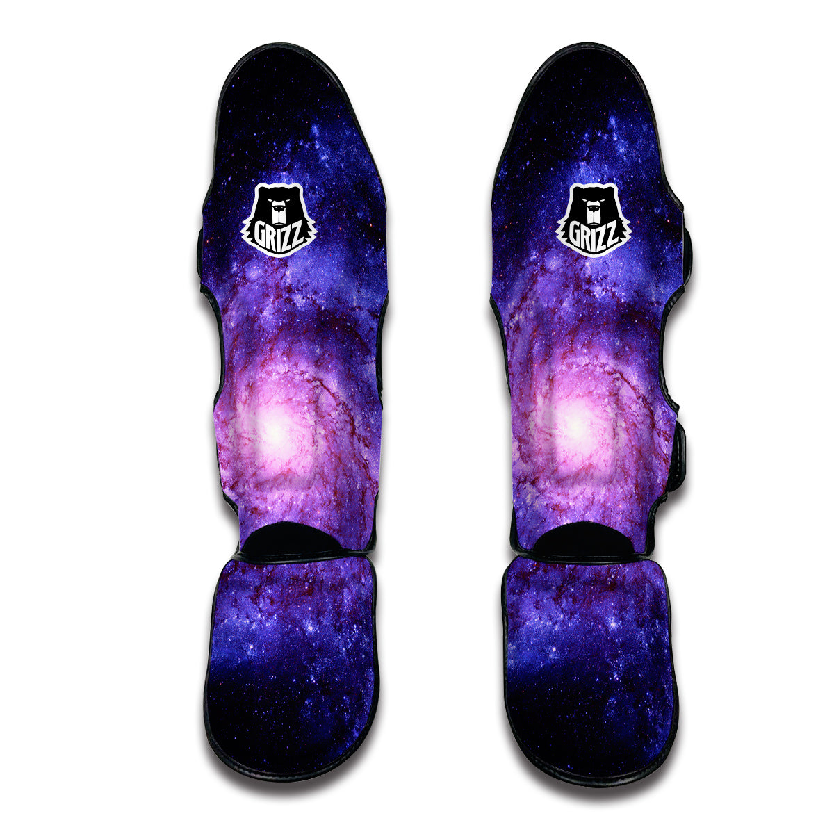 Galaxy Purple Milky Way Space Print Muay Thai Shin Guards-grizzshop