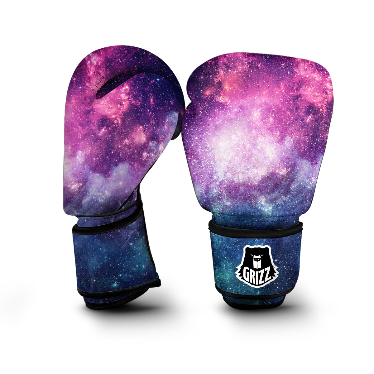 Galaxy Purple Stardust Space Print Boxing Gloves-grizzshop