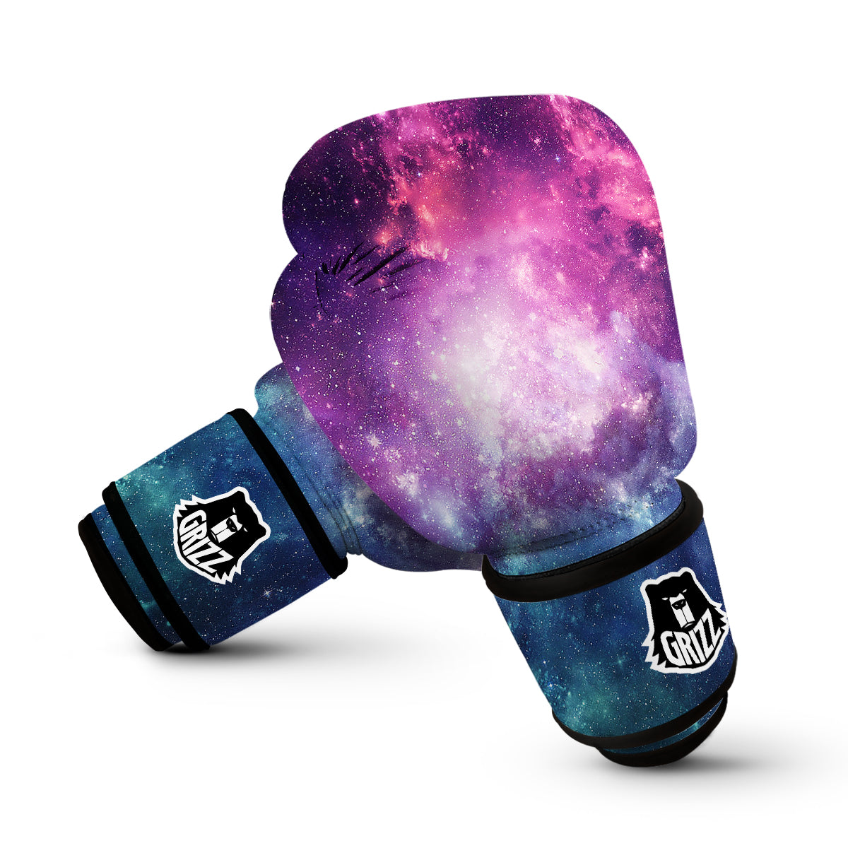 Galaxy Purple Stardust Space Print Boxing Gloves-grizzshop