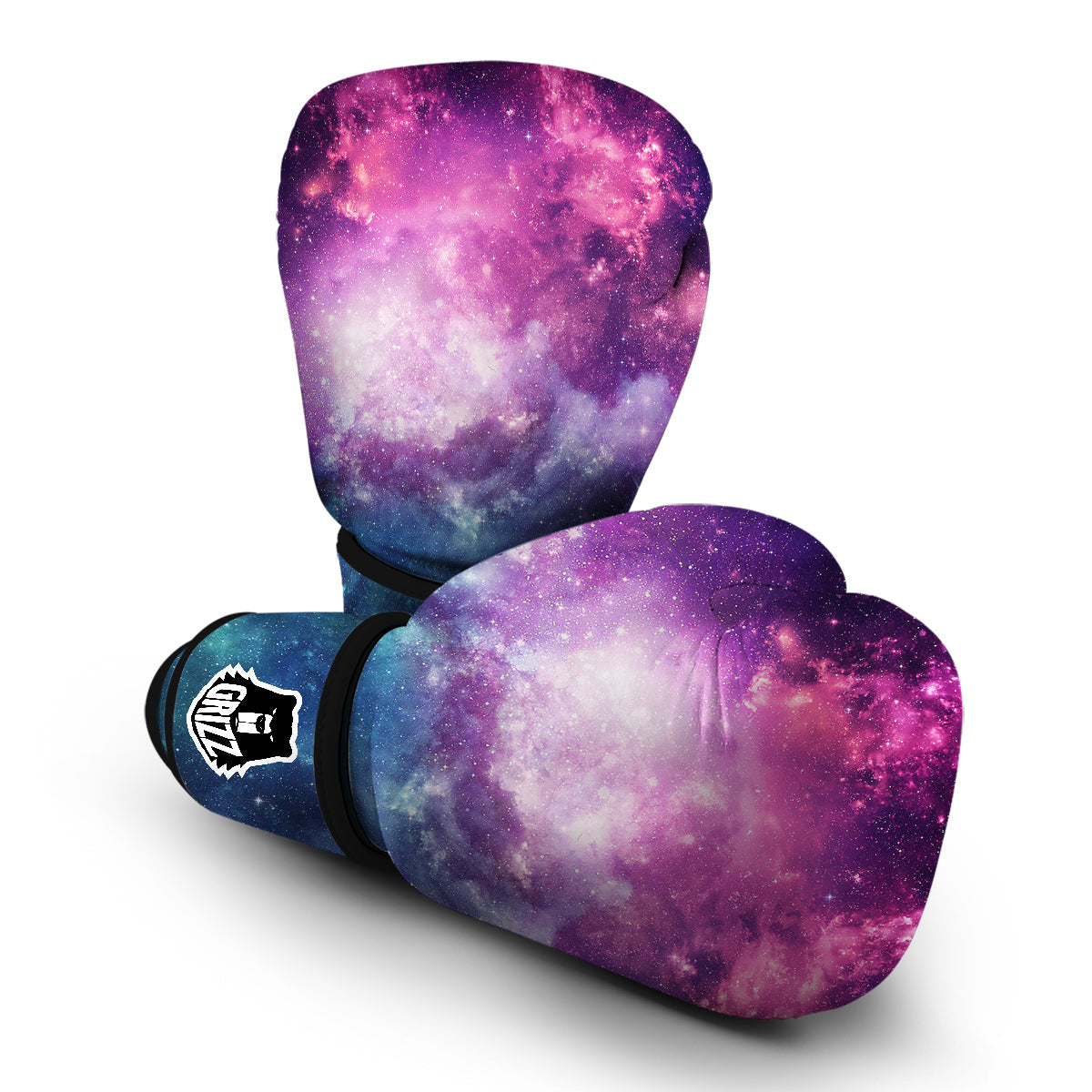 Galaxy Purple Stardust Space Print Boxing Gloves-grizzshop