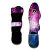 Galaxy Purple Stardust Space Print Muay Thai Shin Guards-grizzshop