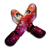 Galaxy Red Stardust Space Print Muay Thai Shin Guards-grizzshop