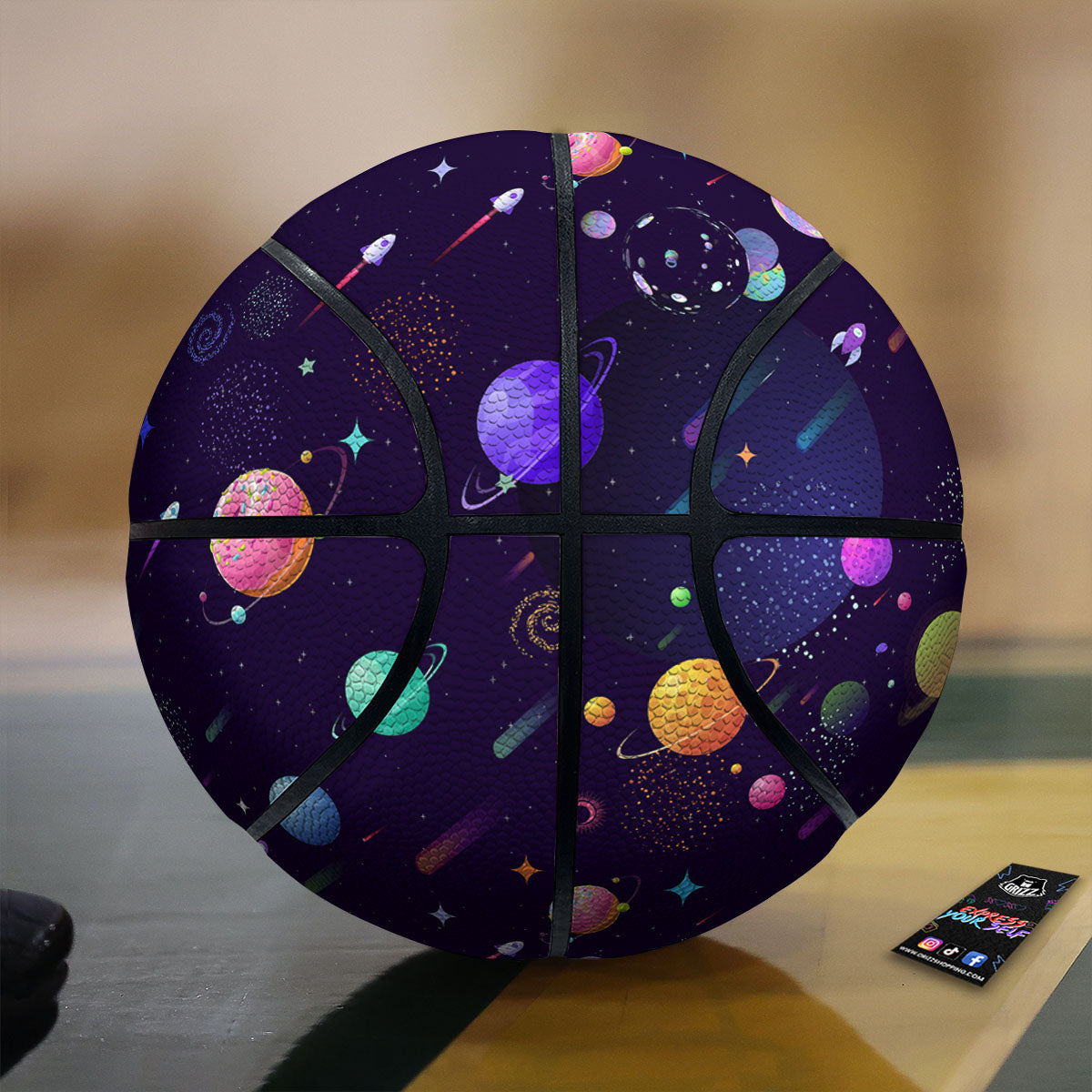 Galaxy Space Abstract Cartoon Print Basketball