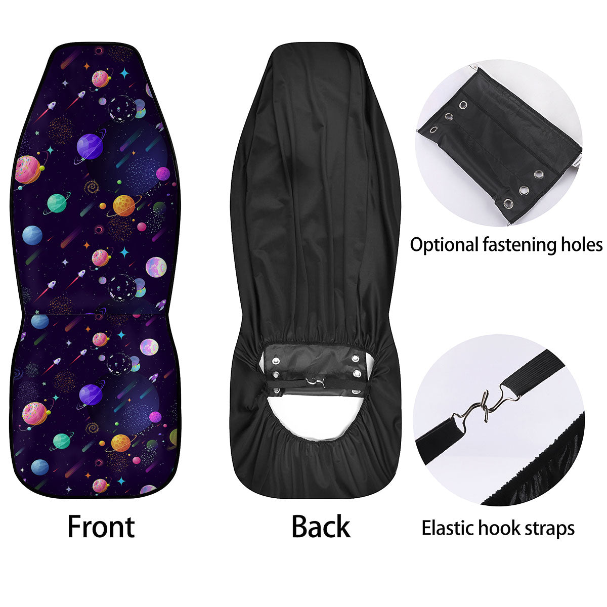 Galaxy Space Abstract Cartoon Print Car Seat Covers-grizzshop