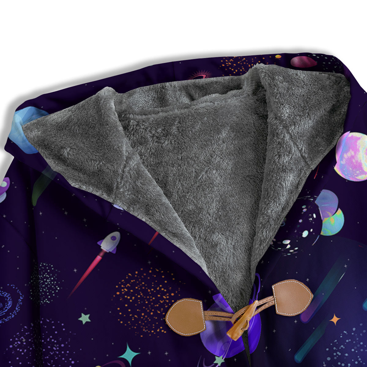 Galaxy Space Abstract Cartoon Print Men's Windbreaker Jacket-grizzshop