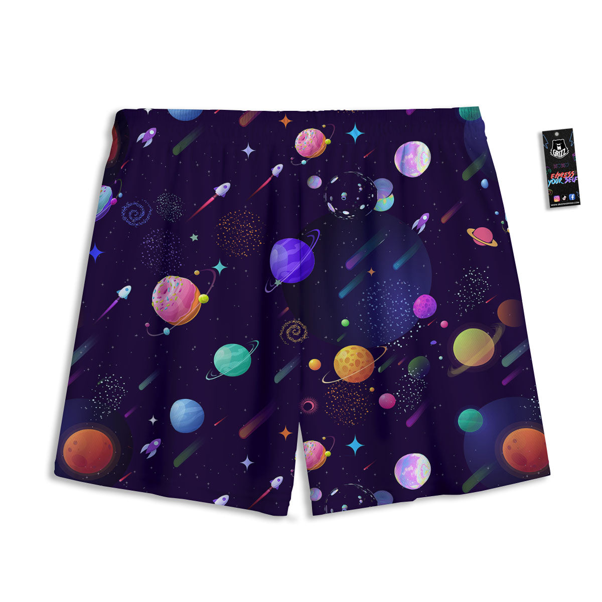 Golf Ball Green Print Pattern Mesh Shorts