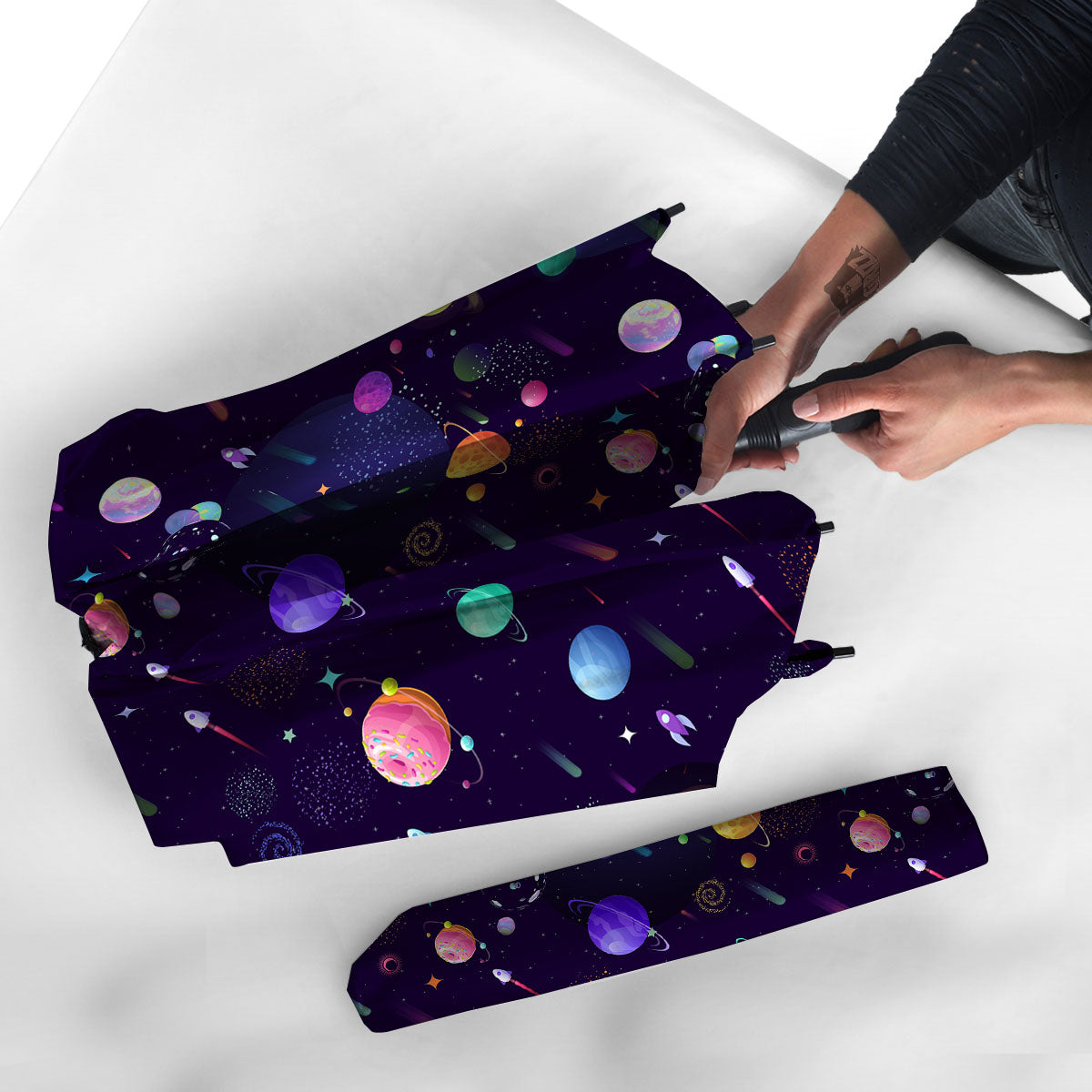 Galaxy Space Abstract Cartoon Print Umbrella-grizzshop