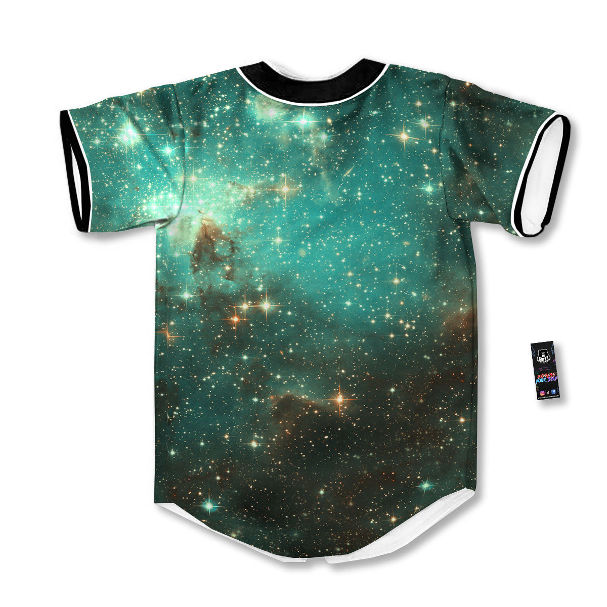 Galaxy Space Abstract Cloud Nebula Print Baseball Jersey-grizzshop