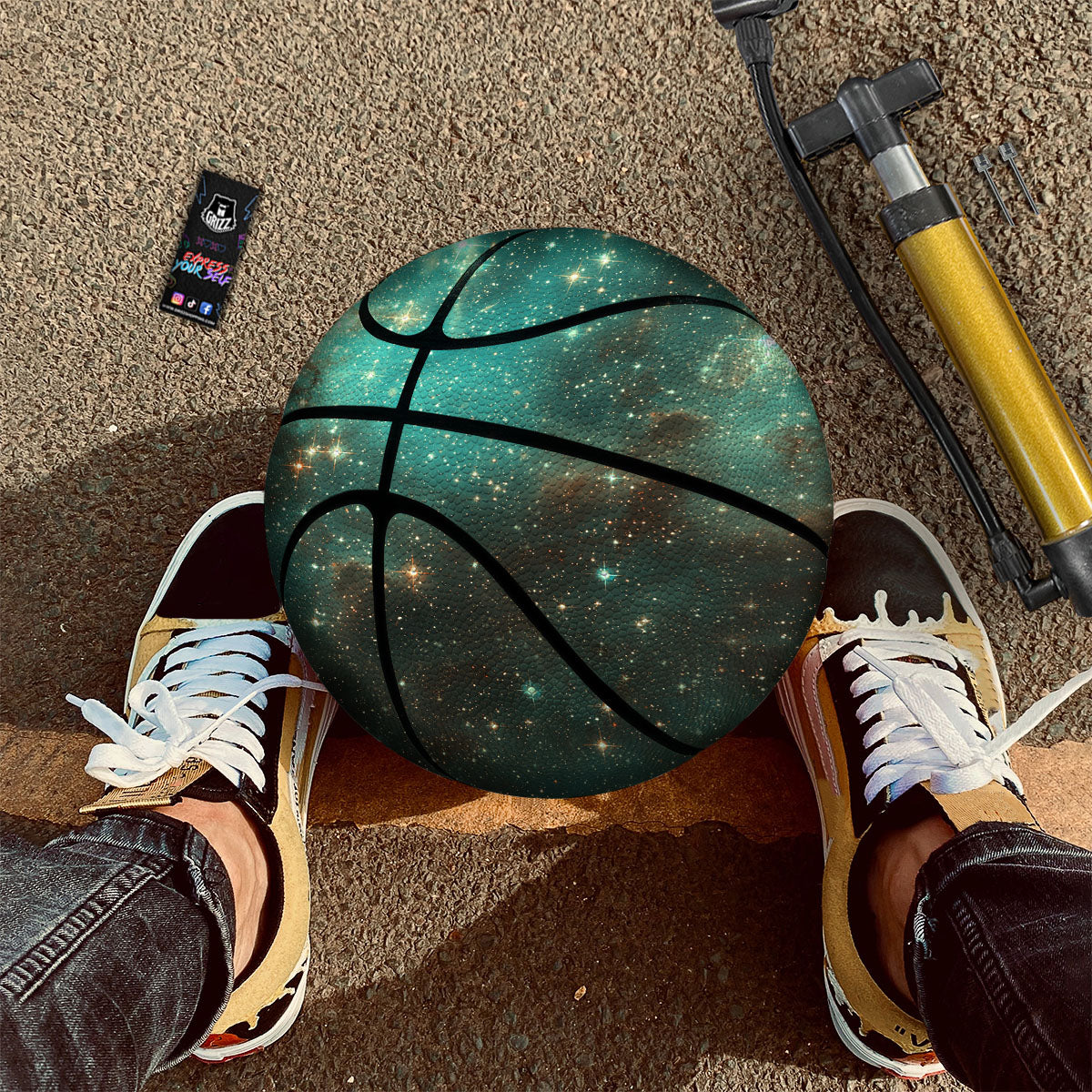 Galaxy Space Abstract Cloud Nebula Print Basketball